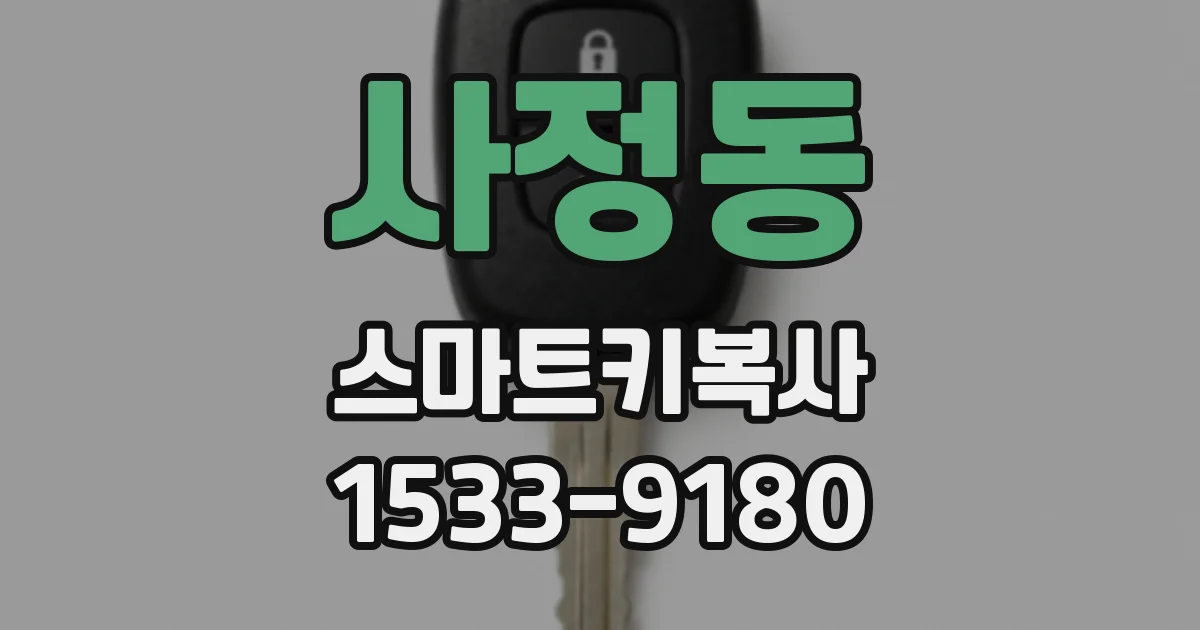 사정동 스마트키복사