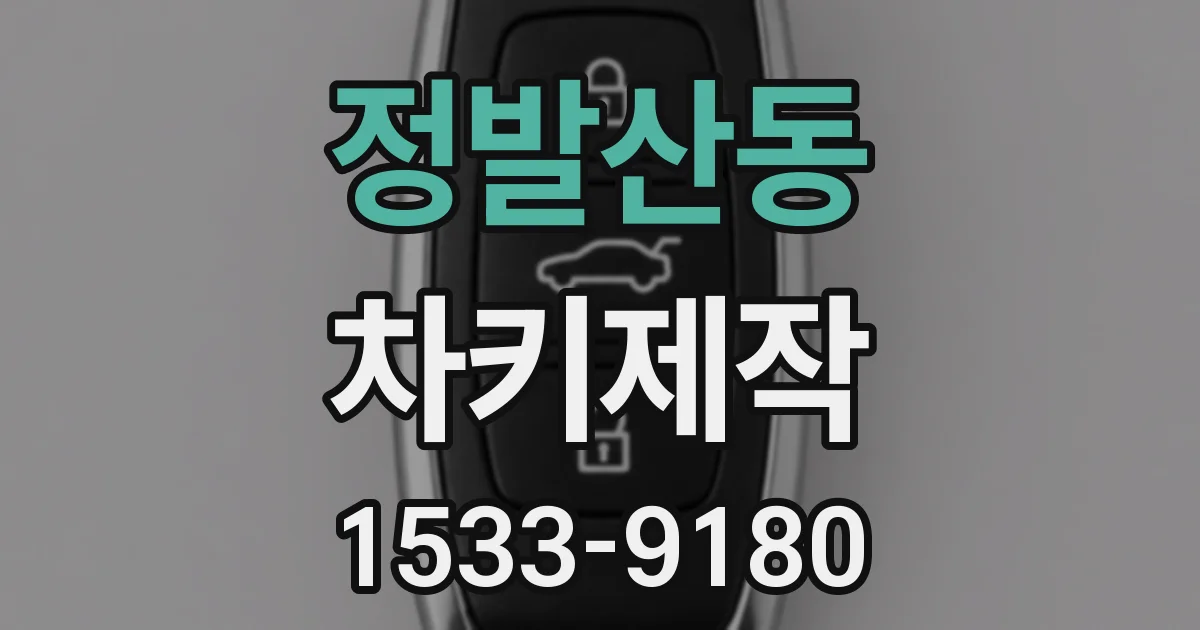 정발산동 차키제작