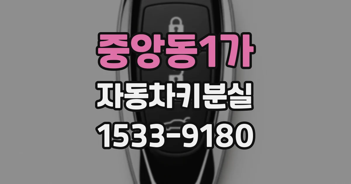 중앙동1가 자동차키분실