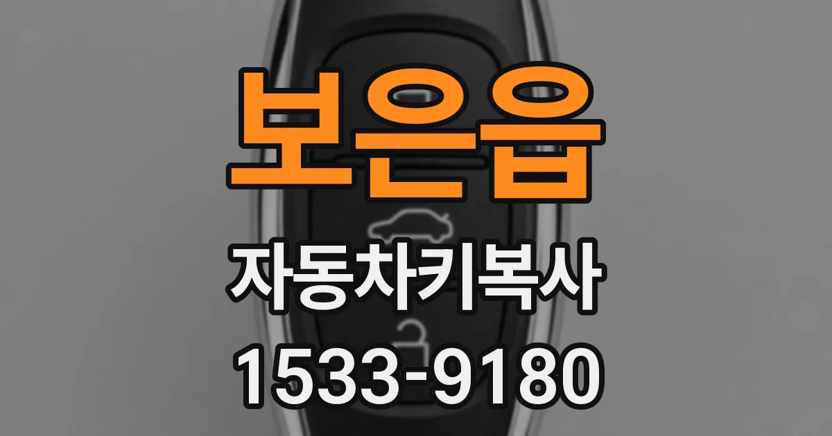 보은읍 자동차키복사