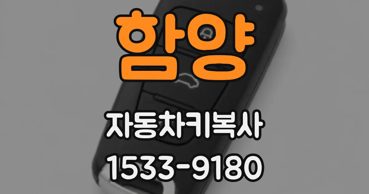함양 자동차키복사