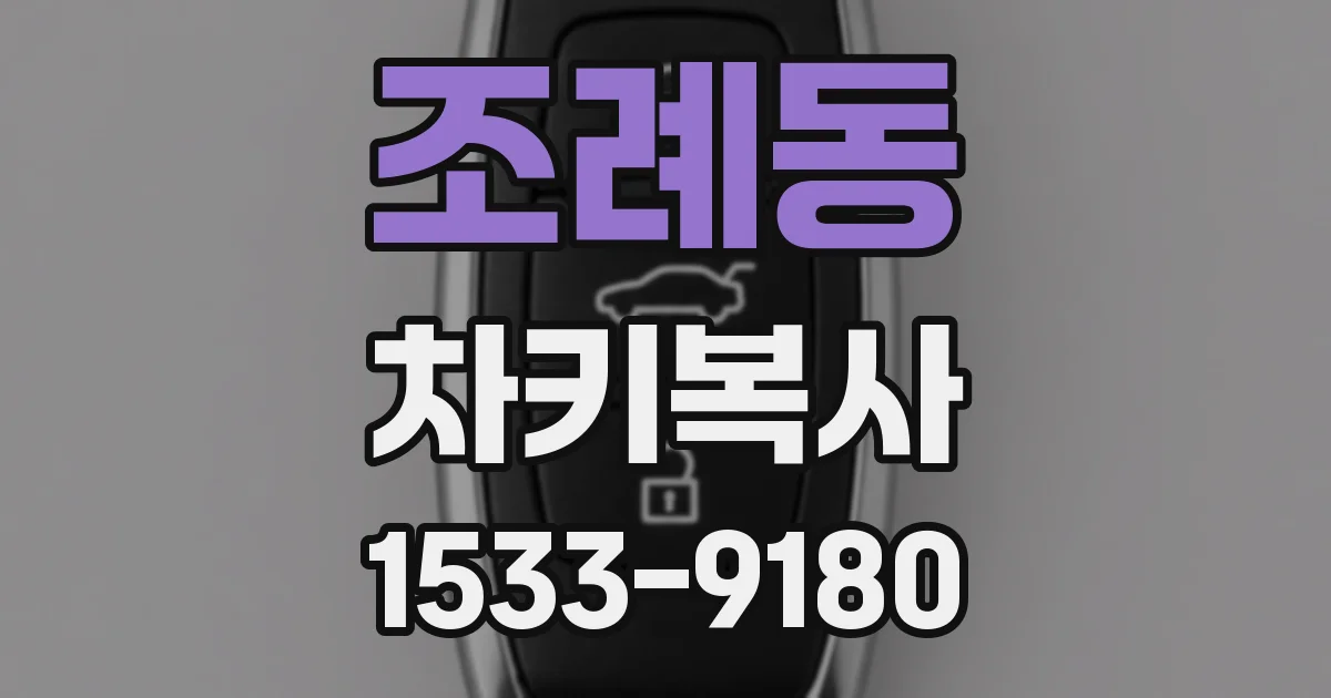 조례동 차키복사