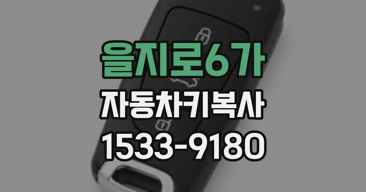 을지로6가 자동차키복사