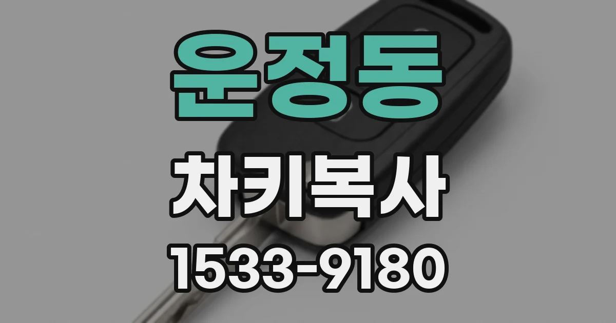 운정동 차키복사