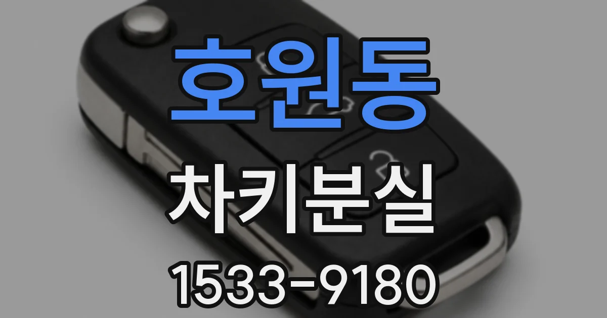 호원동 차키분실