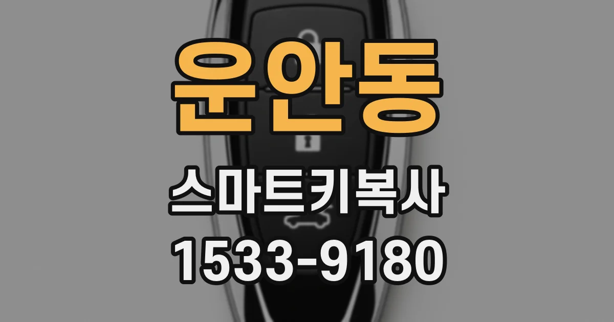 운안동 스마트키복사