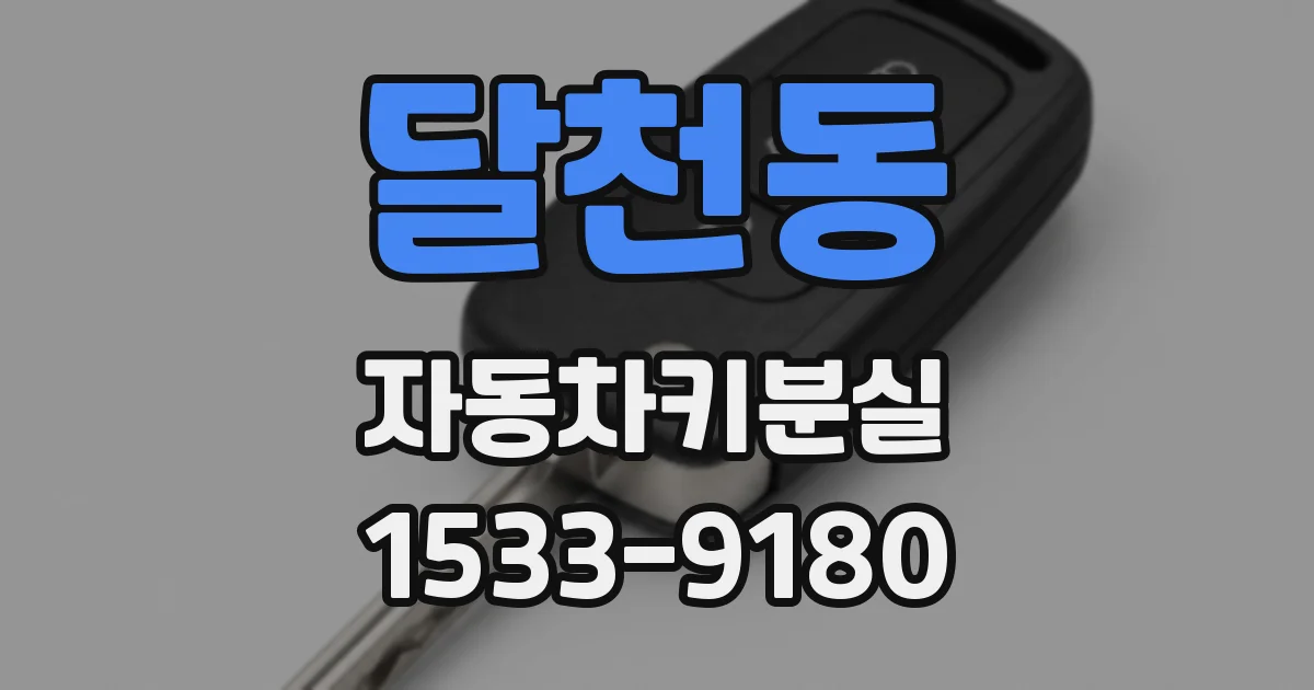 달천동 자동차키분실
