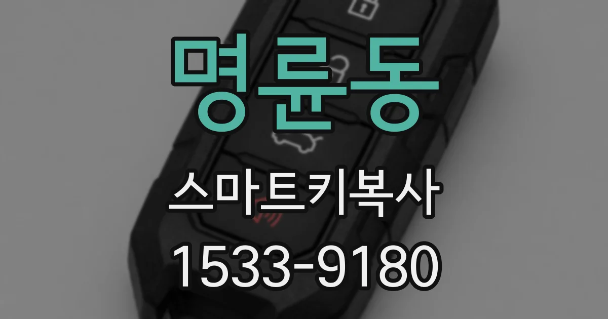 명륜동 스마트키복사