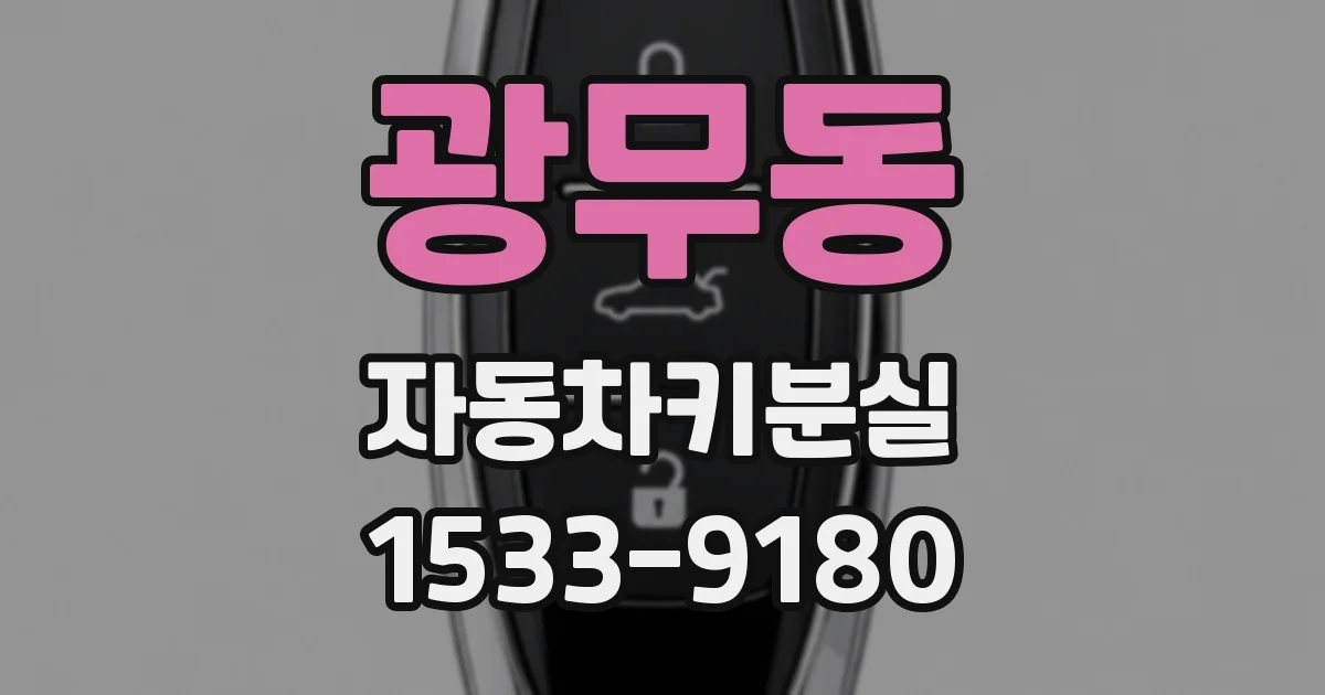 광무동 자동차키분실