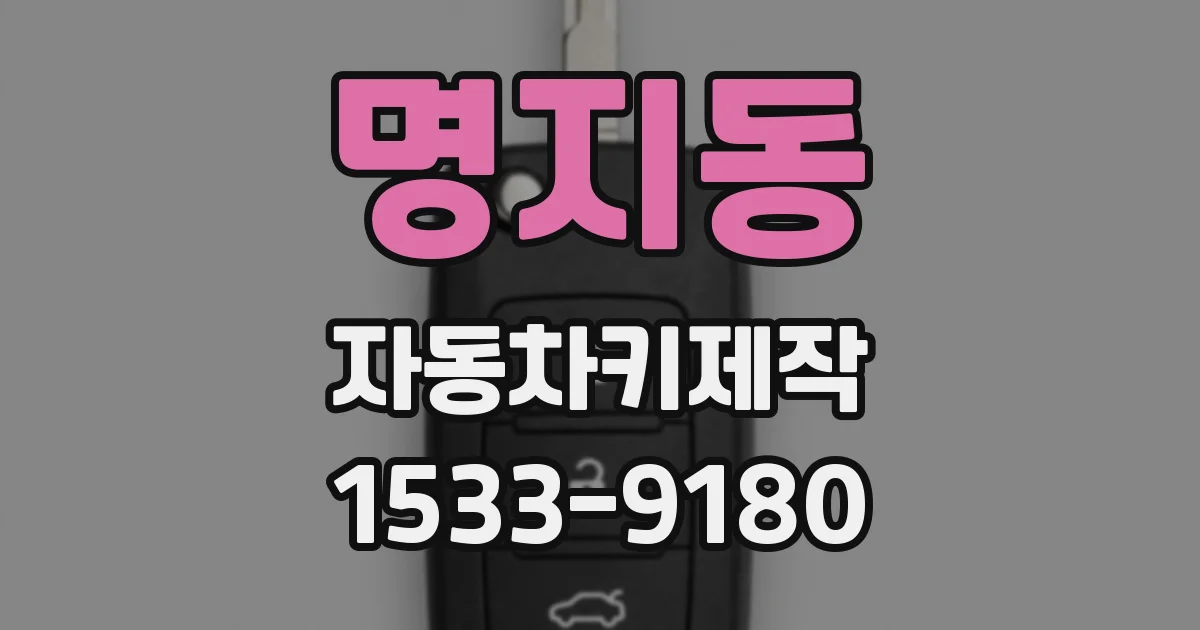 명지동 자동차키제작