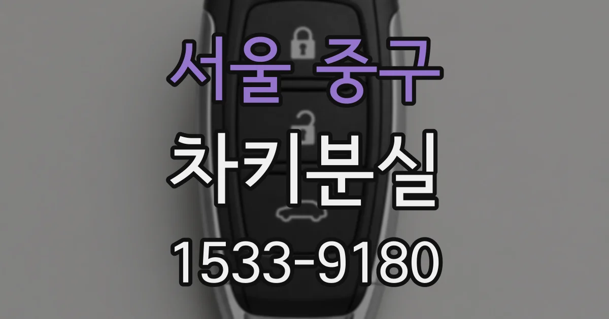서울 중구 차키분실