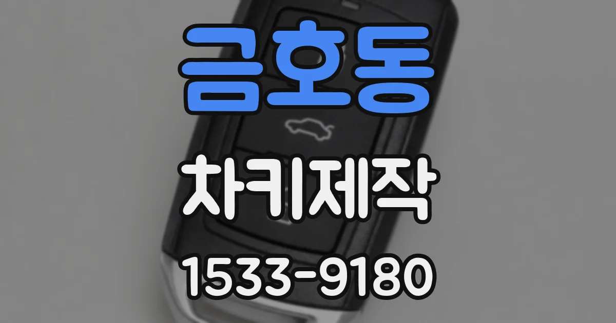 금호동 차키제작