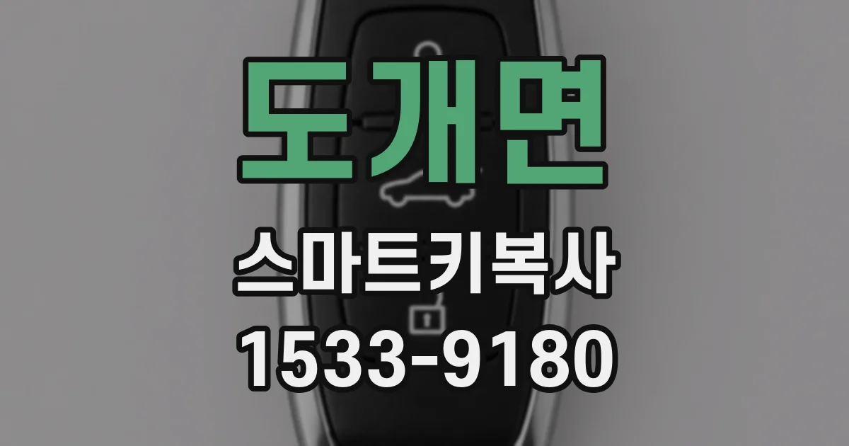 도개면 스마트키복사