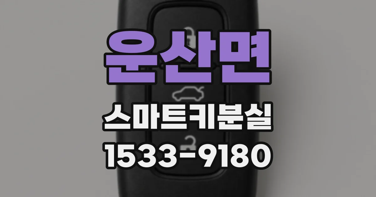 운산면 스마트키분실