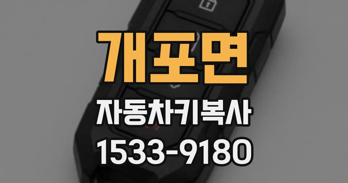 개포면 자동차키복사