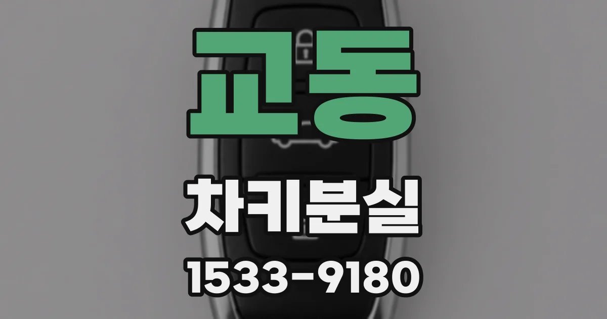 교동 차키분실