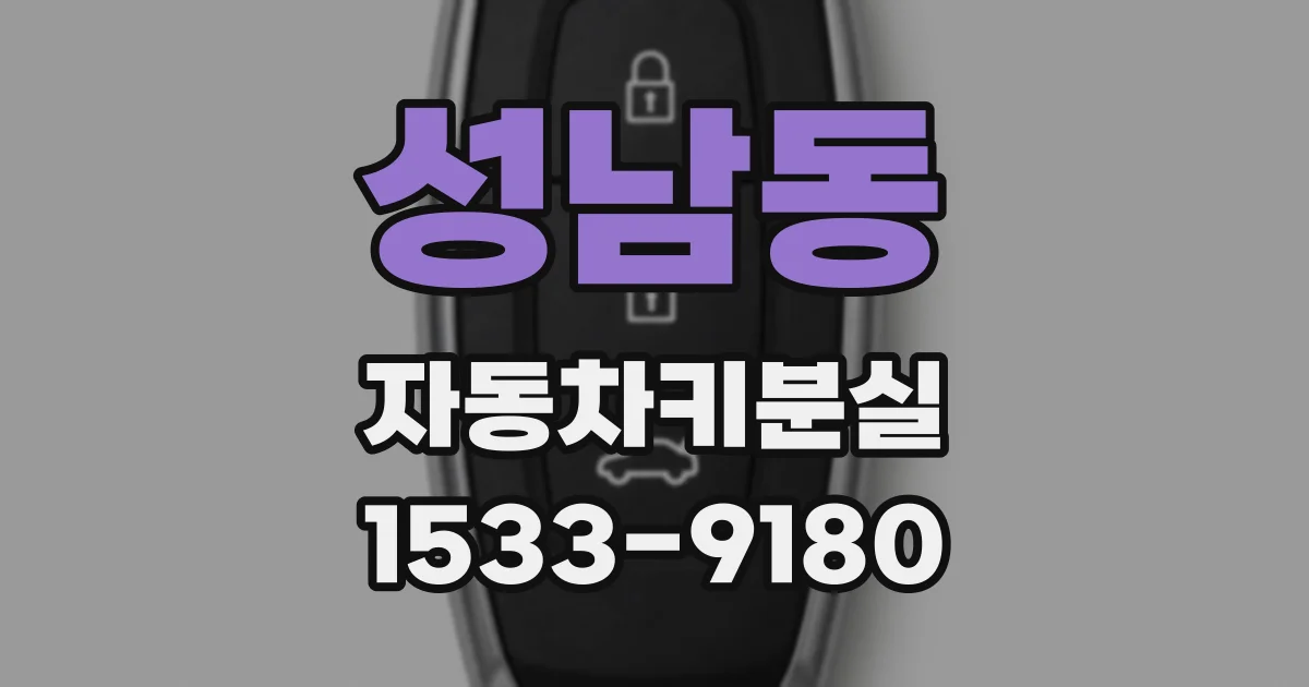 성남동 자동차키분실