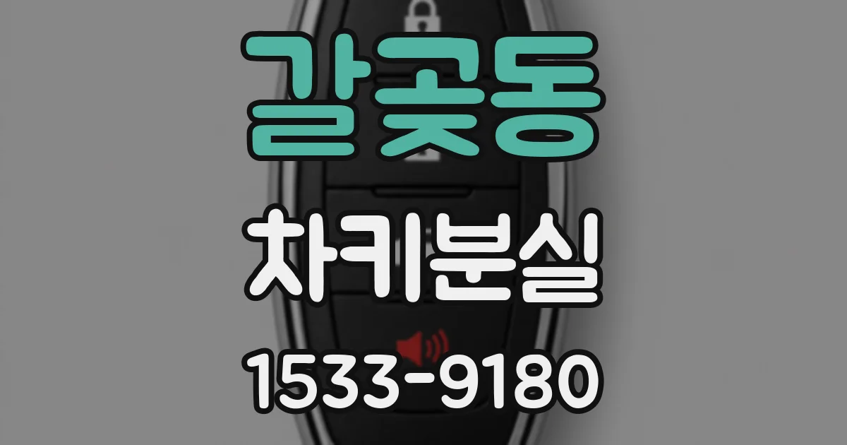 갈곶동 차키분실