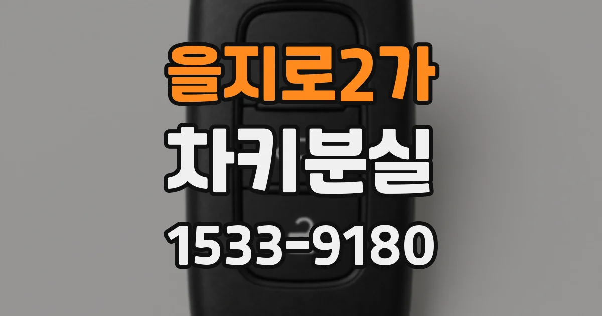 을지로2가 차키분실