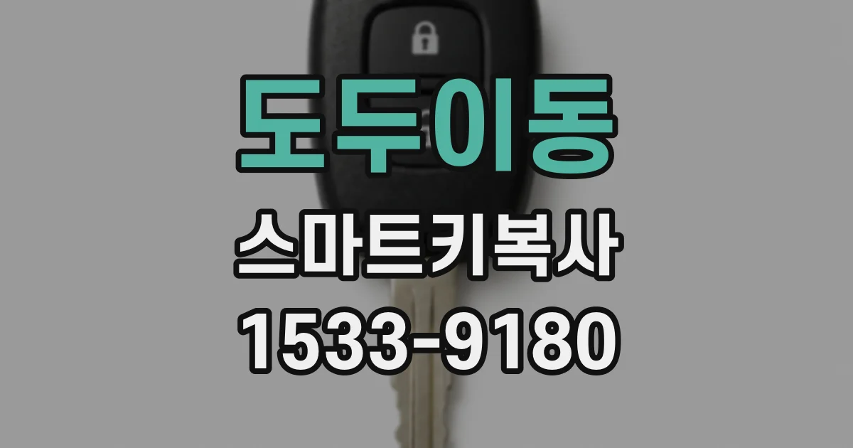 도두이동 스마트키복사