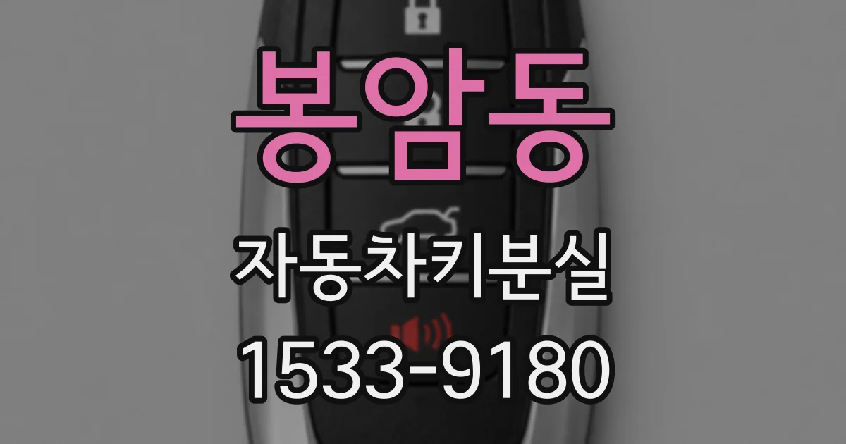 봉암동 자동차키분실