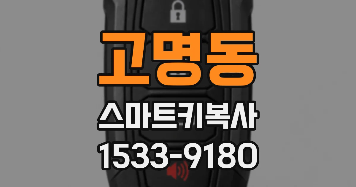 고명동 스마트키복사