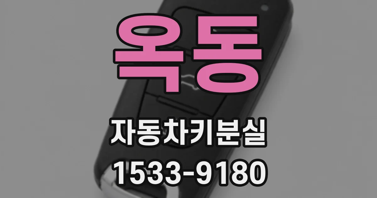 옥동 자동차키분실