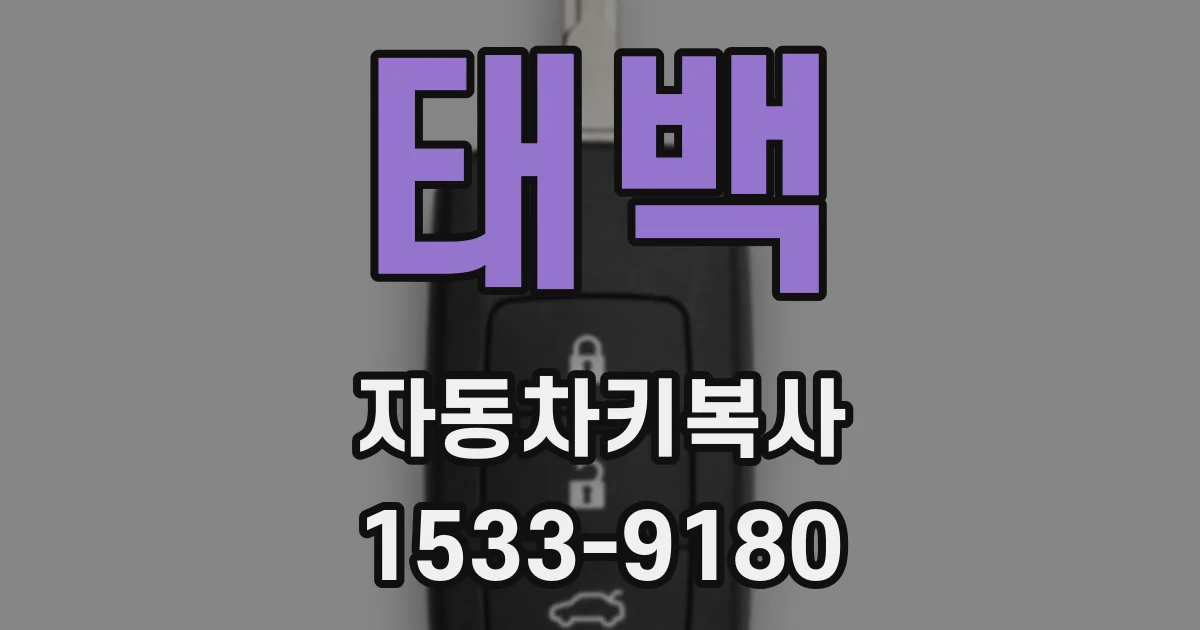 태백 자동차키복사