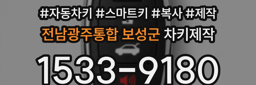 전남광주통합 보성군 차키제작
