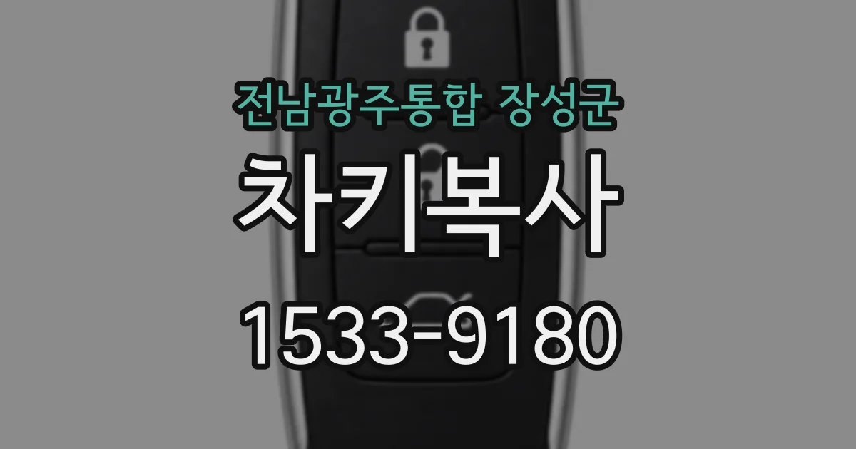 전남광주통합 장성군 차키복사