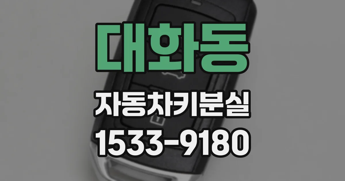대화동 자동차키분실