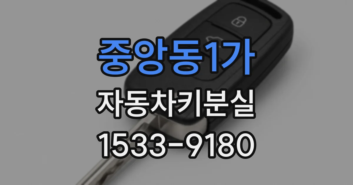 중앙동1가 자동차키분실