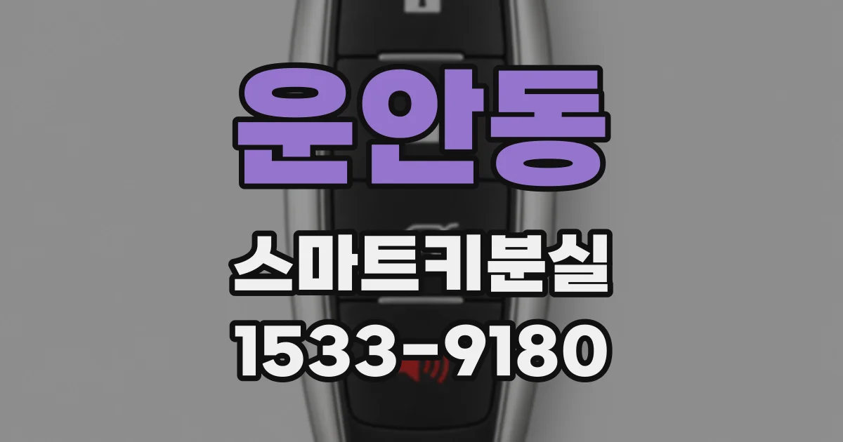 운안동 스마트키분실
