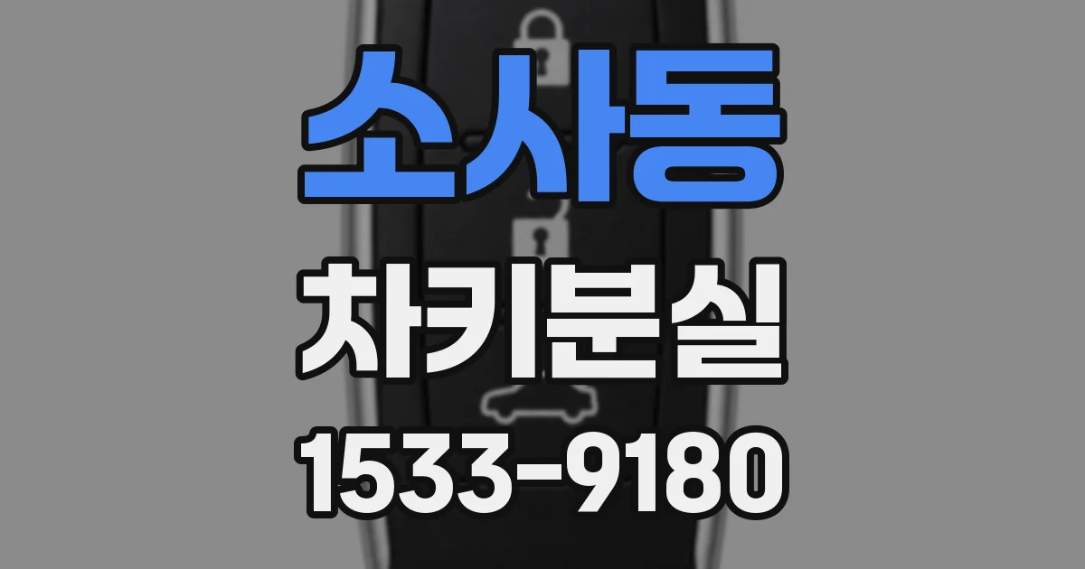 소사동 차키분실