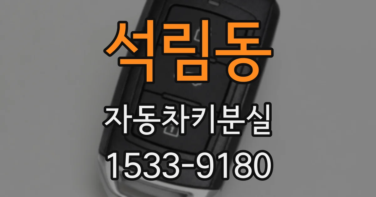 석림동 자동차키분실
