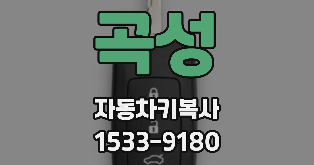 곡성 자동차키복사