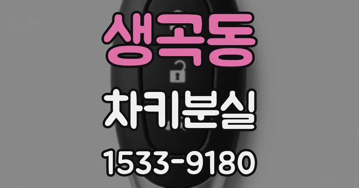 생곡동 차키분실