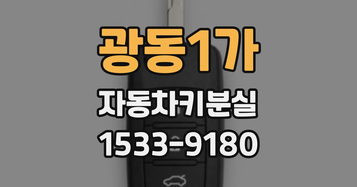 광동1가 자동차키분실
