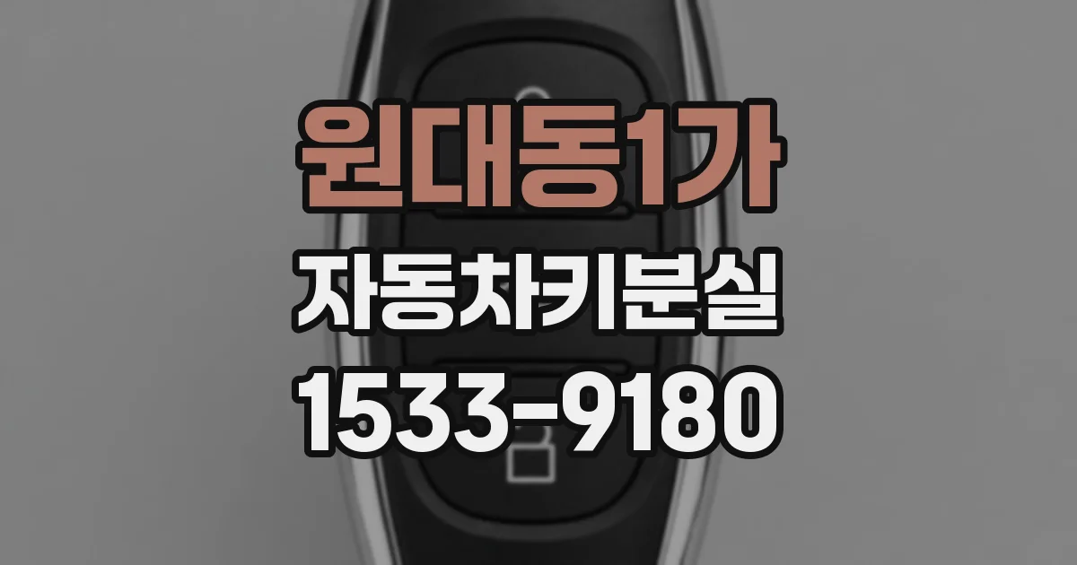 원대동1가 자동차키분실