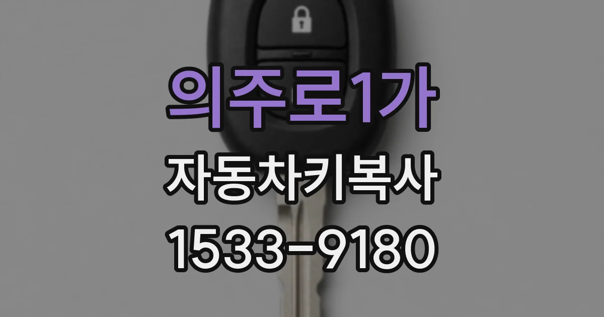 의주로1가 자동차키복사