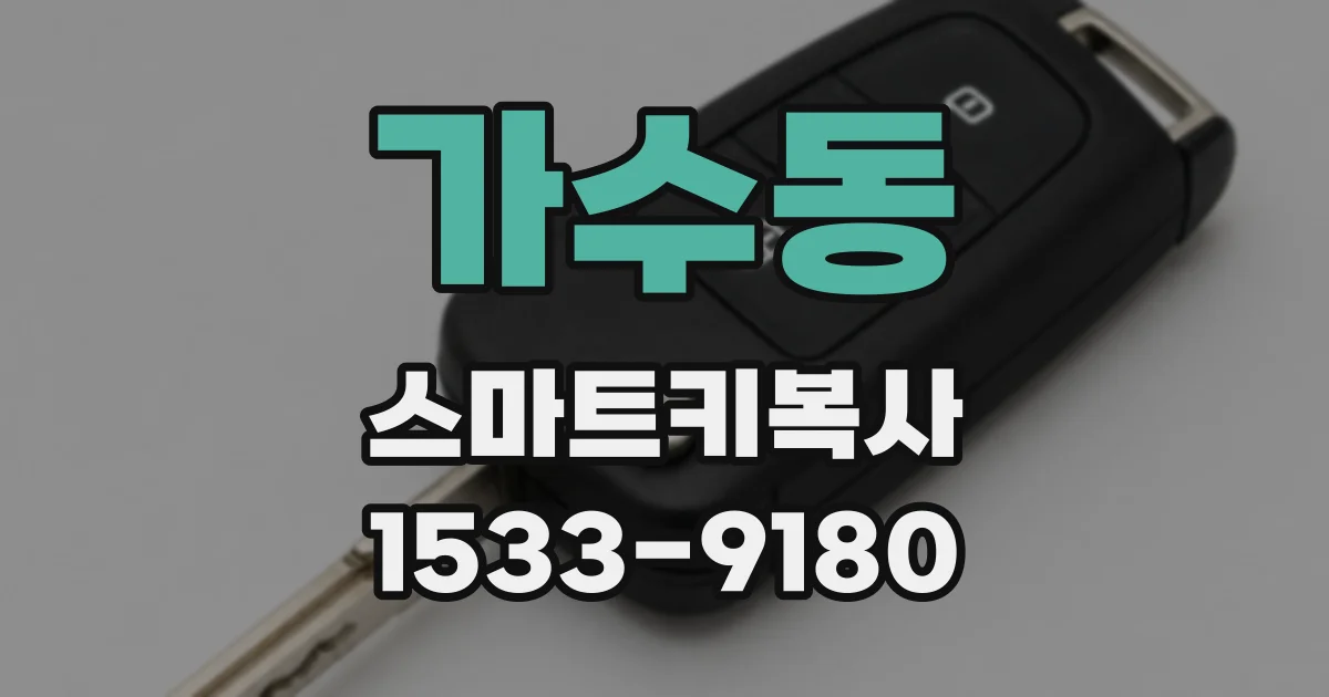 가수동 스마트키복사