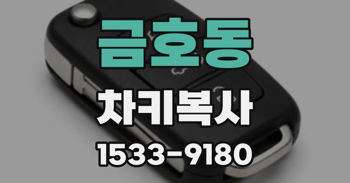 금호동 차키복사