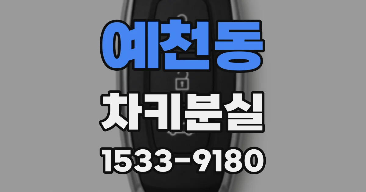 예천동 차키분실