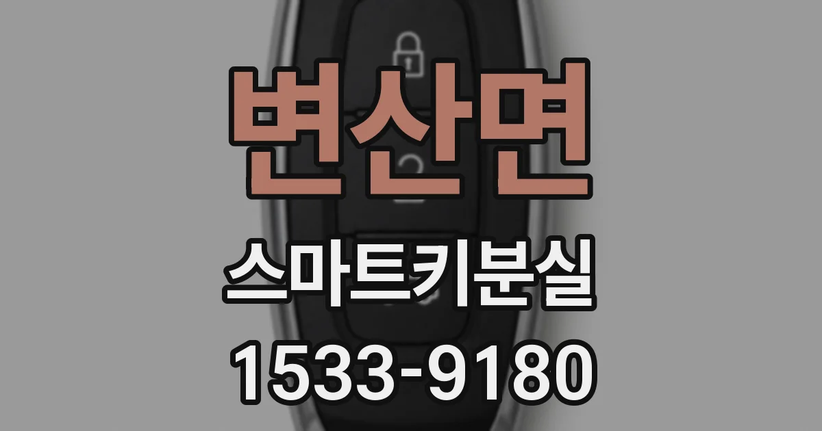 변산면 스마트키분실