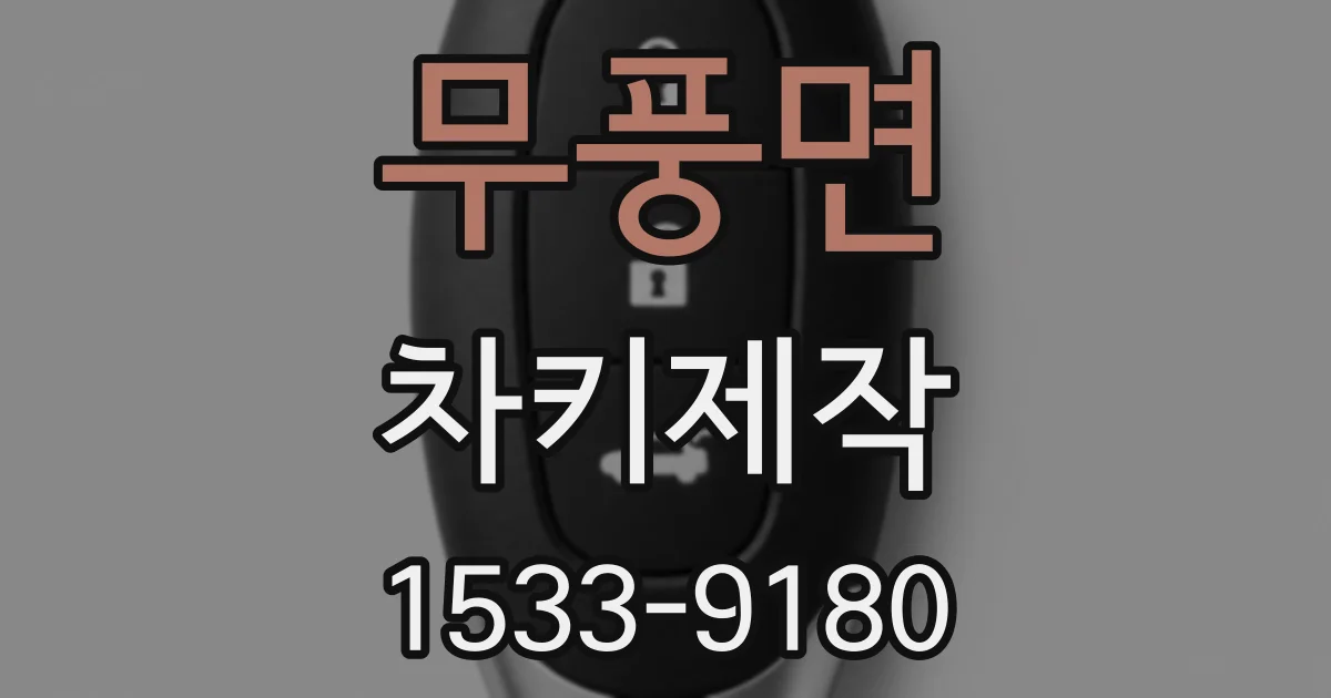 무풍면 차키제작