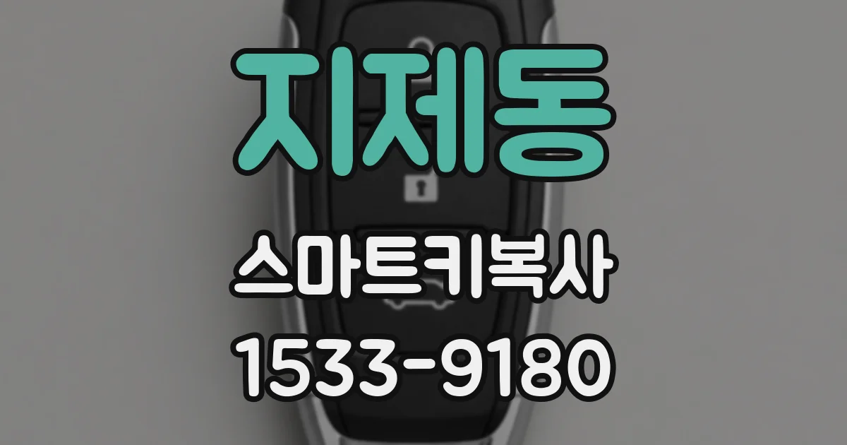 지제동 스마트키복사