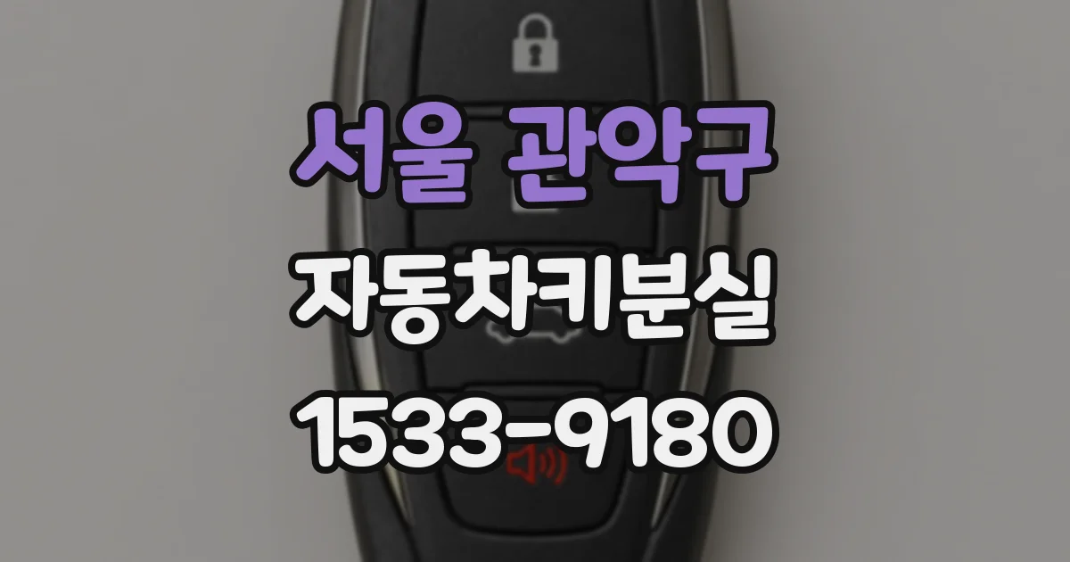 서울 관악구 자동차키분실