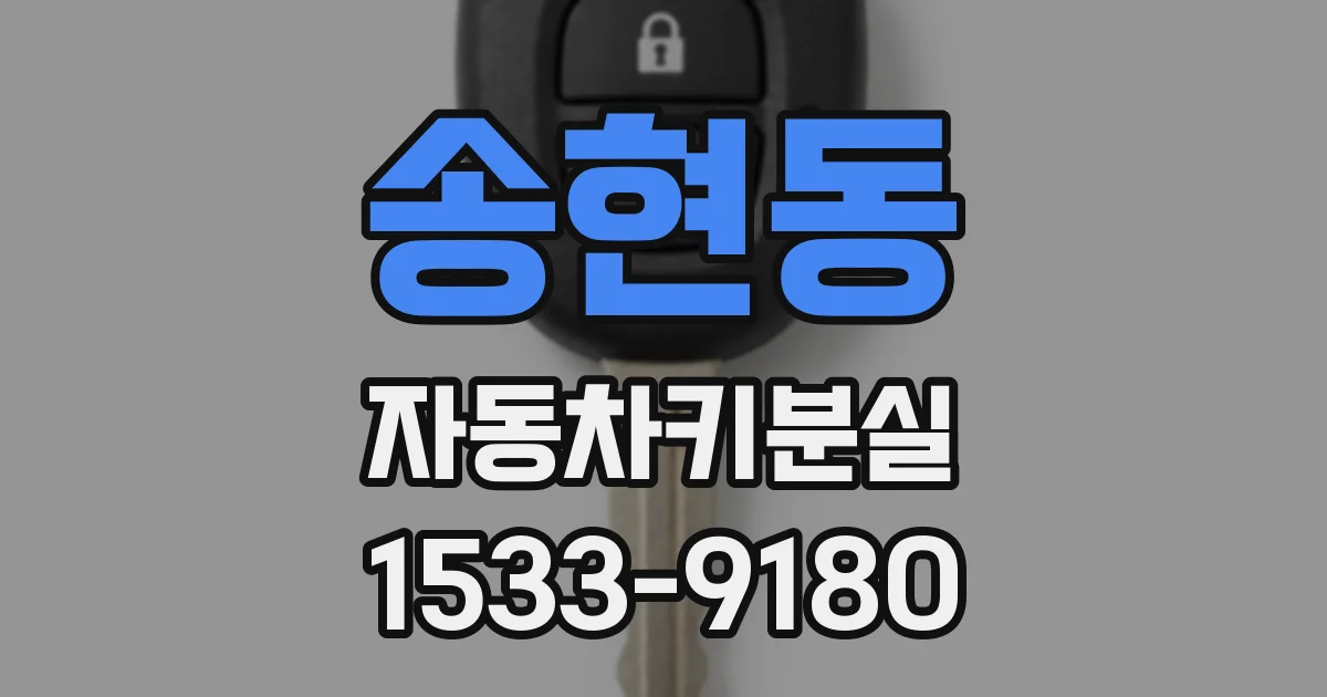 송현동 자동차키분실