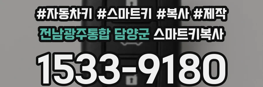 전남광주통합 담양군 스마트키복사