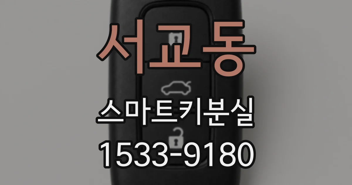 서교동 스마트키분실